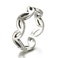 Antique Silver Vintage Style Hollow Open Band Midi Ring for Men/Women Jewelry