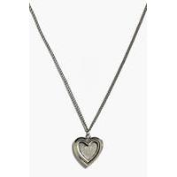 Antique Heart Locket Necklace - gold