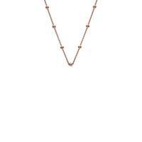 anais ladies rose gold plated 16 18 inch intermittent bead chain ch004