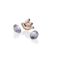 Anais Rose Gold Plated Dove and Amethyst Charm EX103