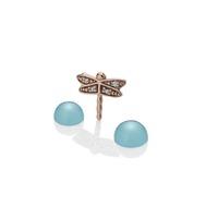 anais rose gold plated dragonfly and blue agate charm ex205