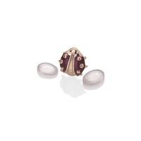 Anais Rose Gold Plated Ladybird and Rose Quartz Charm EX101