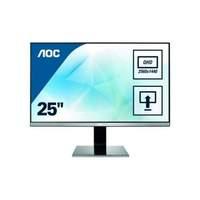 aoc q2577pwq qhd 25 inch 2560 x 1440 2w speakers vga dvi hdmi display  ...