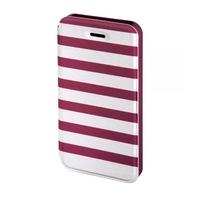 Apple iPhone 5/5s Stripes Booklet Case (Magenta/White)