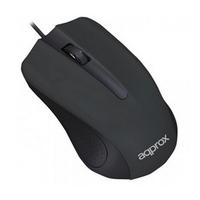 Approx Appomlite Wired Optical Mouse, USB, 1000 DPI, Ergonomic, Black