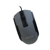 approx wired usb optical mouse usb 1000 dpi grey