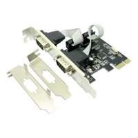 approx 2 port 9 pin serial pci e interface card with highlow profile b ...