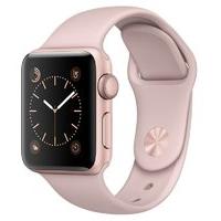Apple Watch Series 2 - 38 Mm - Rose Gold Aluminium - Smart Watch With Sport Band - Fluoroelastomer - Pink Sand - S/m/l Size - Wi-fi, Bluetooth - 28.2 