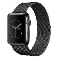 Apple Watch Series 2 - 38 Mm - Space Black Stainless Steel - Smart Watch With Milanese Loop - Stainless Steel - Space Black - 130-180 Mm - Wi-fi, Blue