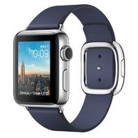 Apple Watch Series 2 - 38 Mm - Stainless Steel - Smart Watch With Modern Buckle - Leather - Midnight Blue - Medium - Wi-fi, Bluetooth - 41.9 G
