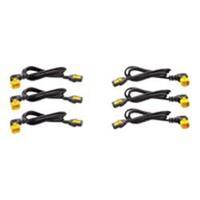 apc power cord kit 6 ea locking c13 to c14 90 degree 06m