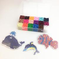 approx 5400pcs 18 color 5mm fuse beads set with 3pcs random mixed shap ...