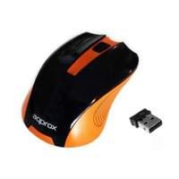 Approx 2.4ghz Wireless 1200 Dpi Gaming Mouse With Nano Usb Receiver Black/orange (appwmeo)