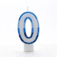 Apac Blue Number Candles - 0