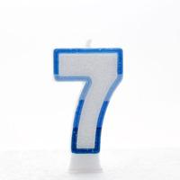 apac blue number candles 7