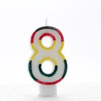 apac multicolour number candles 8