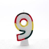 Apac Multicolour Number Candles - 9