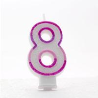 Apac Pink Number Candles - 8