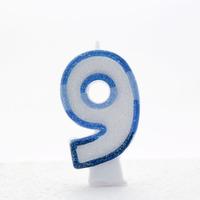 Apac Blue Number Candles - 9