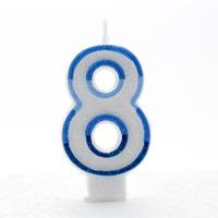 apac blue number candles 8