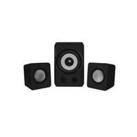 approx 21 compact multimedia stereo speakers with subwoofer 10w rms bl ...