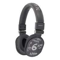 Approx Leather Wrapped Graffiti Dj Headphones With Chromed Aluminium Finish 1.5m Grey (appdjgg)