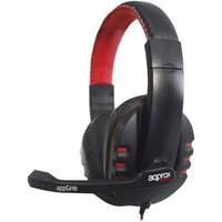 approx appgh8 stereo gaming headset with microphone blackred