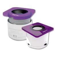 Approx Go&play Rechargeable Mini Portable Speaker With Buddy Connection 3w Rms White/purple (appsp10wp)
