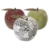 apple sculpture in mirrored glass mosaic