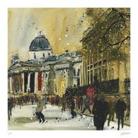 Approaching Trafalgar Square, London By Susan Brown