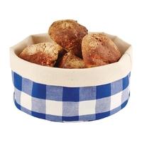 aps bread basket round small blue