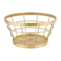 aps plus metal basket gold brushed 110 x 210mm