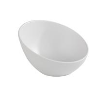 aps zen melamine round sloped bowl white 300ml