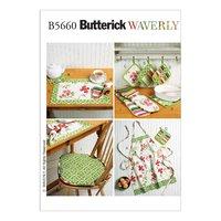 Apron, Hot Pads, Pot Holders, Place Mart, Napkin and Seat Cushion Sewing Pattern 373623