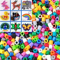 Approx 500PCS/Bag 5MM Mixed Color Fuse Beads Hama Beads DIY Jigsaw EVA Material Safty for Kids(Random Color)