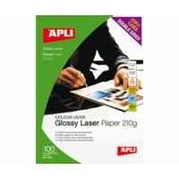 apli laser paper glossy double sided 210gsm a4 11833