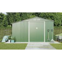 Apex Metal Shed and Log Store 9 x 4ft - Dark Green