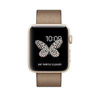 Apple Watch Series 2 - 42mm Gold Case with Toasted Coffee/Caramel Woven Nylon Band - MNPP2