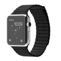 apple watch mjyp2 42mm stainless steel case with black leather large