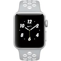 apple watch nike 38mm silver aluminum case with flat silverwhite nike  ...