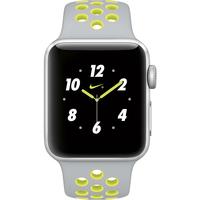 Apple Watch Nike+ 38mm Silver Aluminum Case with Flat Silver/Volt Nike Sport Band MNYP2