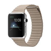 Apple Watch MJ432 42mm Stainless Steel Case with Stone Leather (Medium)