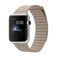 Apple Watch MJ442 42mm Stainless Steel Case with Stone Leather (Large)