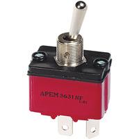 APEM 3631NF/2 Toggle Switch, SPST, On-Off 250V, 6A