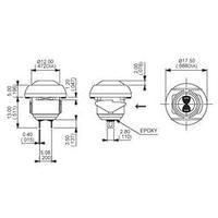 APEM Push button for harsh IP67 applications, 125 V/AC 125 mA short type Snap-In