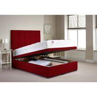 Appian Ottoman Divan Bed and Mattress Set Raspberry Chenille Fabric Super King 6ft