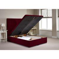 Appian Ottoman Divan Bed Frame Aubergine Chenille Fabric Super King 6ft