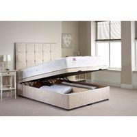 Appian Ottoman Divan Bed and Mattress Set Cream Chenille Fabric King Size 5ft