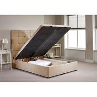appian ottoman divan bed frame mink chenille fabric super king 6ft
