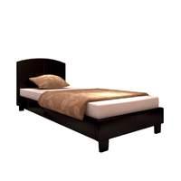 Apollo Curved Faux Leather Bed Frame Apollo Brown Single Bed